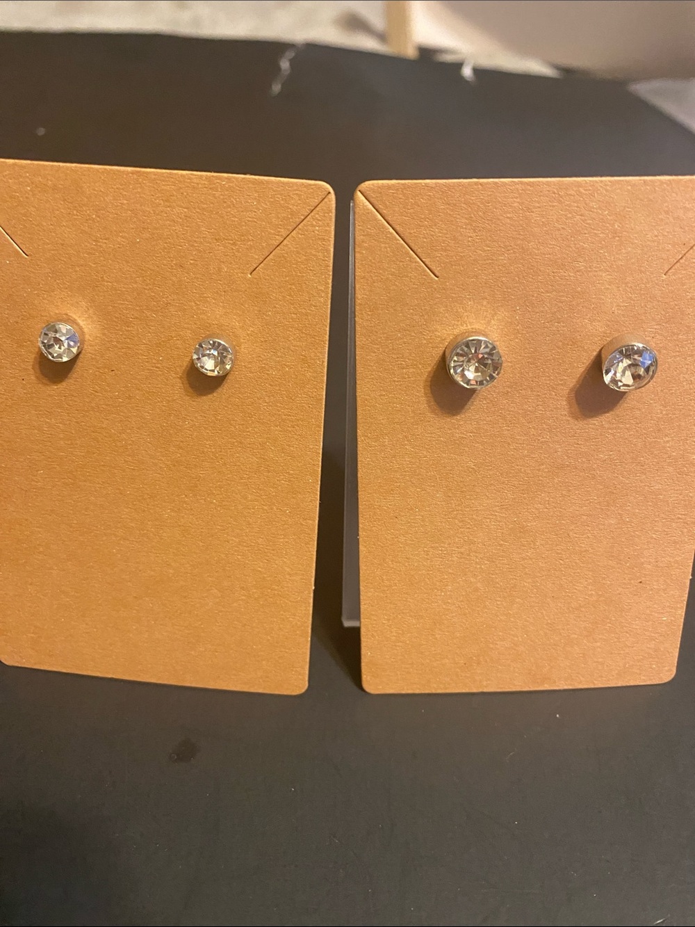 Classic Clear Crystal Stud Earrings - Pair